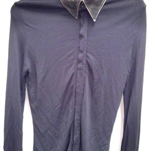 Jean Paul Gautier black women blouse shirt zip on made in Italy